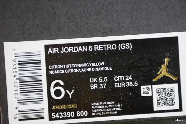 Cheap 543390-800 Yellow Air (GS) Retro 6 Jordan Dynamic Floral 0604